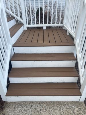 Composite Stair Tread and Railing Replacement in Marietta, Georgia