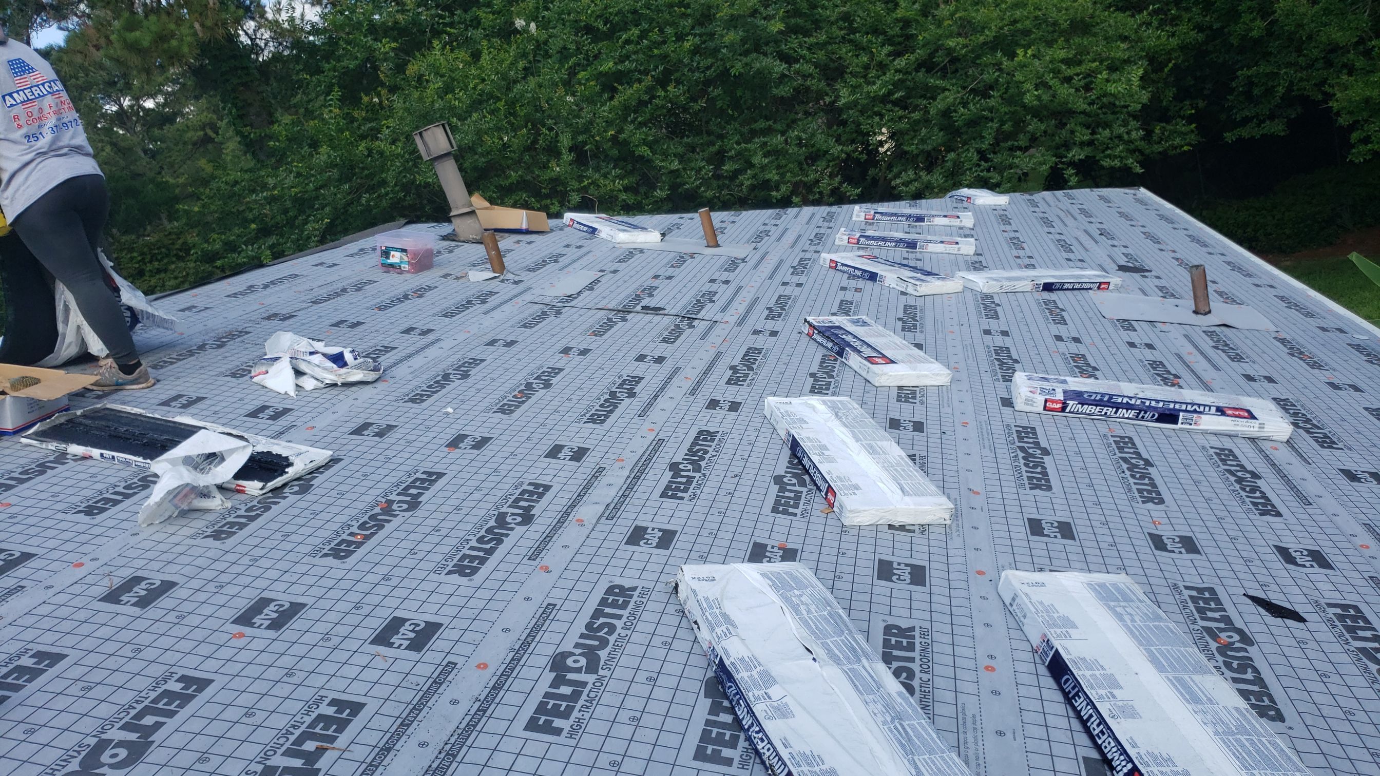 Residential Roofing Installation using Roof Replacement by American Roofing & Construction LLC