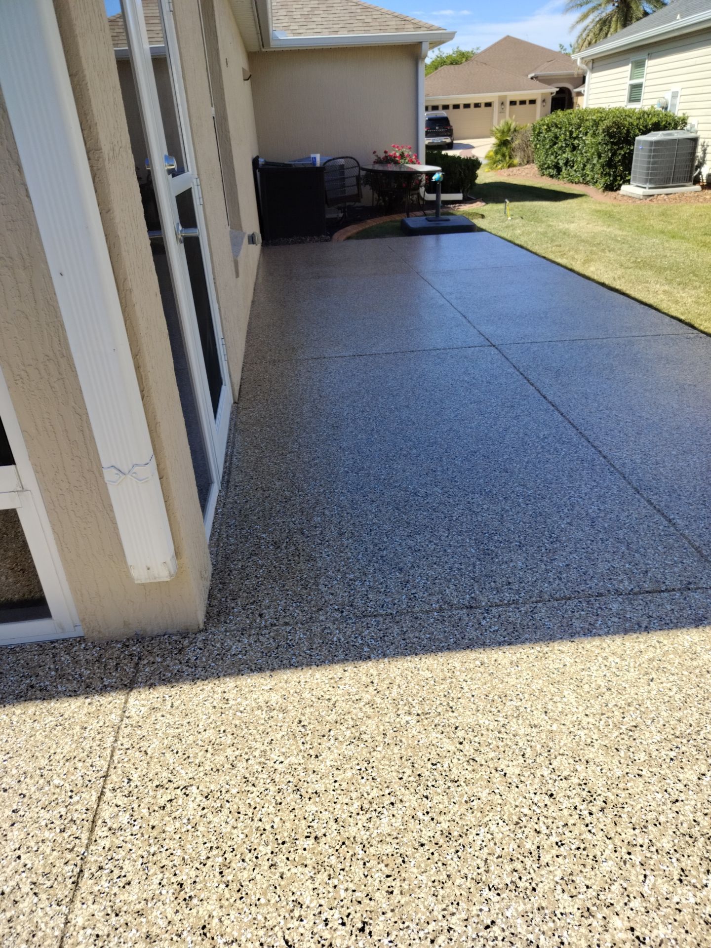 Lanai in Sandstone  by Innovative Concrete Coatings 