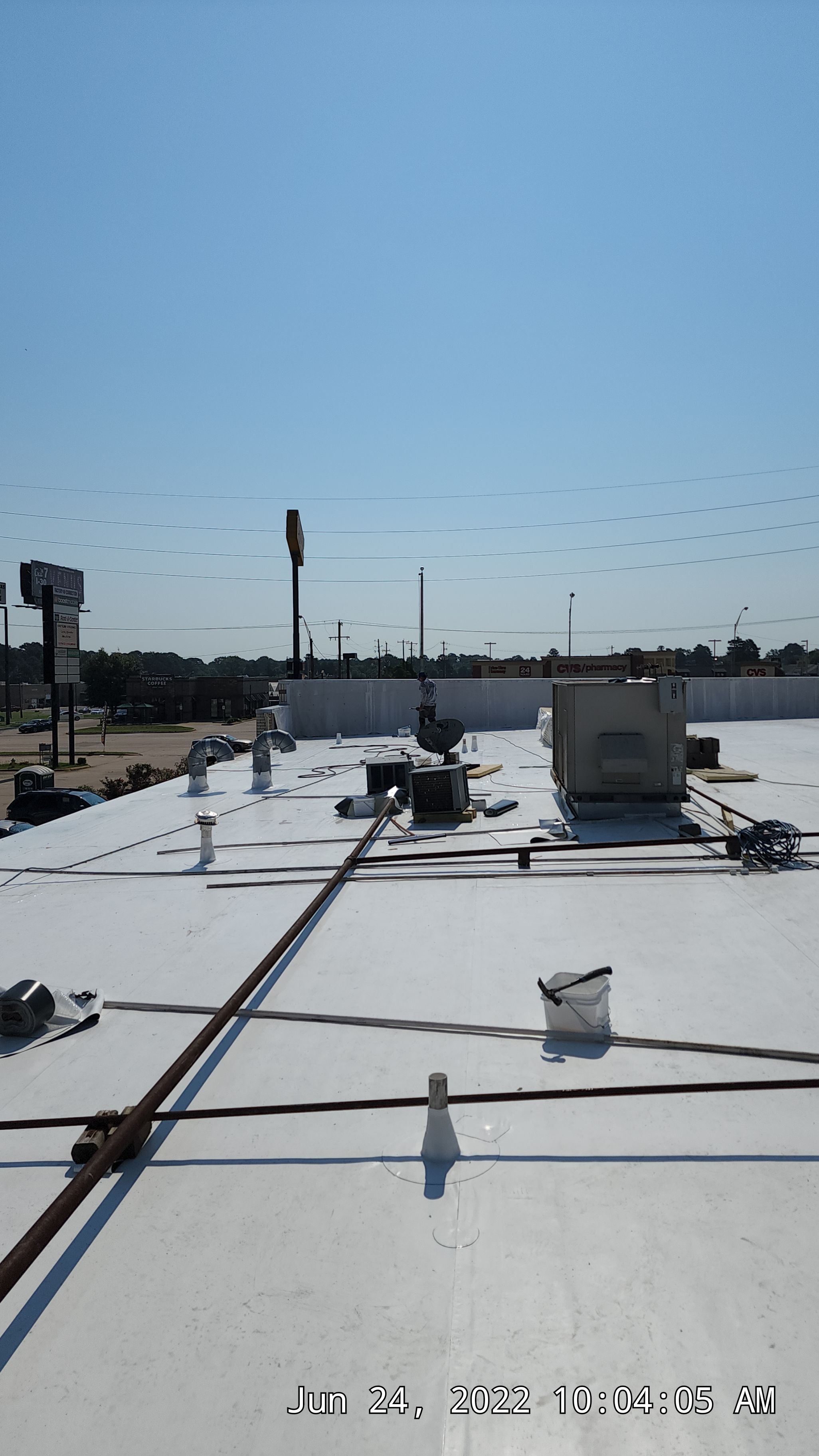 Commercial Roofing Installation using 50 mil PVC by Hostetler Roofing