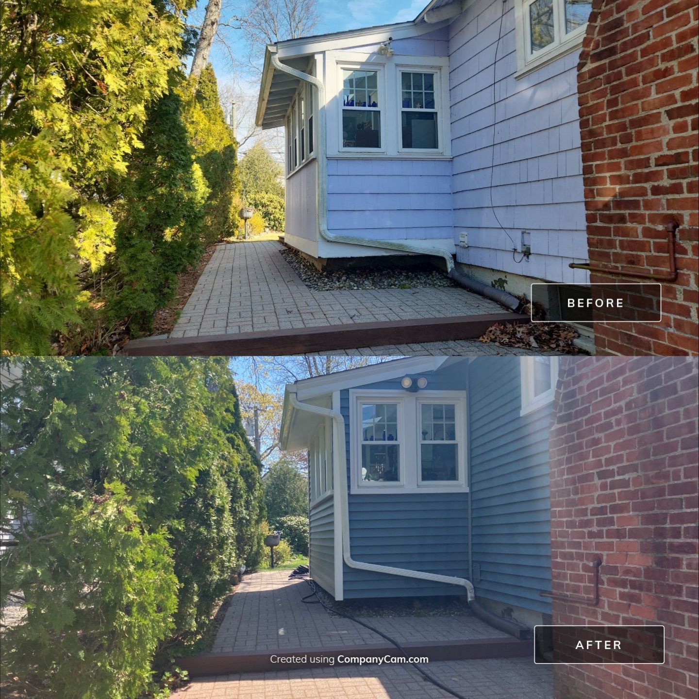 Siding Renewal with Cert Monogram D/4 x 12'6" clapboard, Wedgewood Blue by DiGiorgi Roofing and Siding Inc
