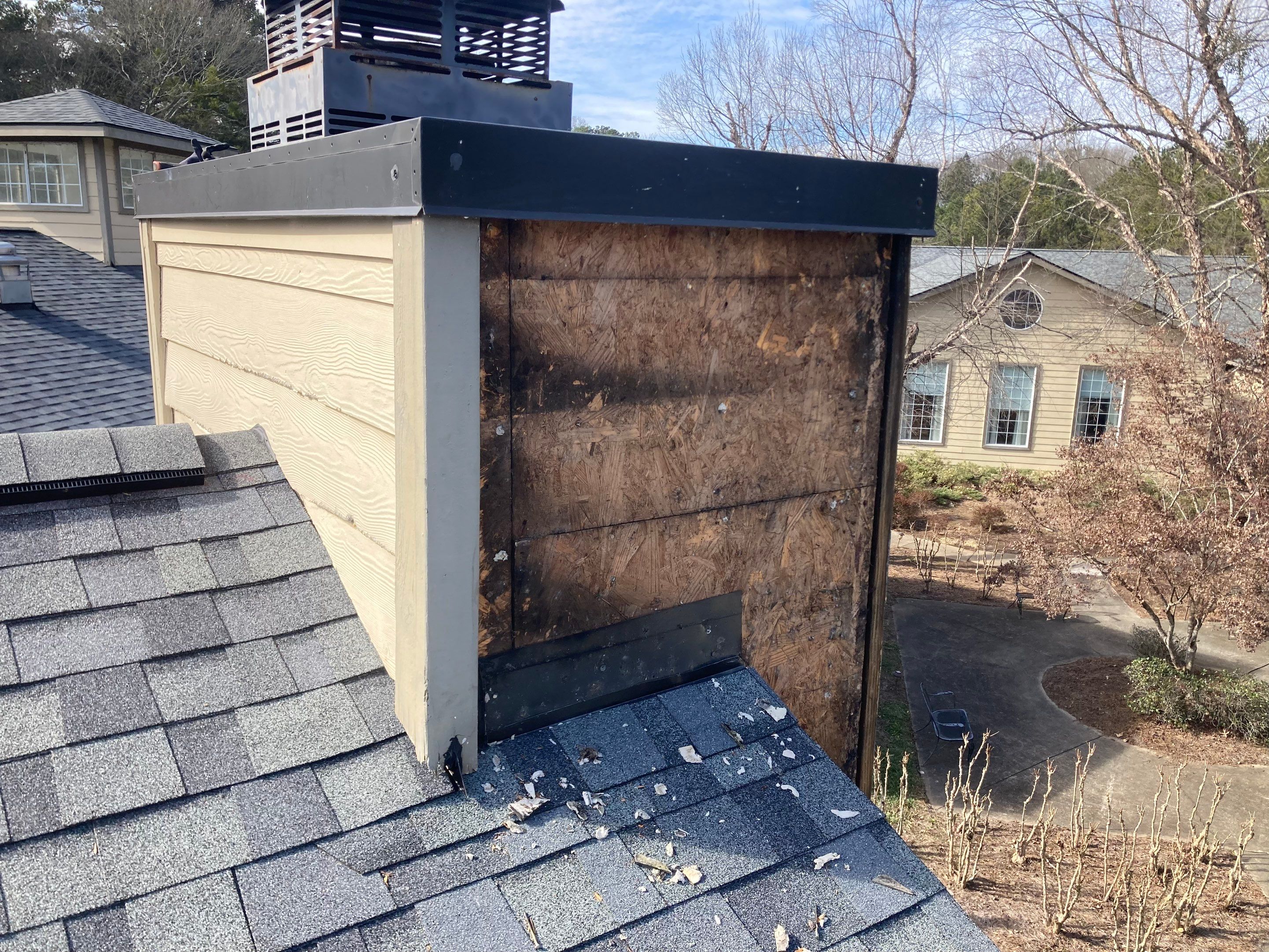 Chimney Siding Replacement & Restoration by PGP Surface Solutions, LLC