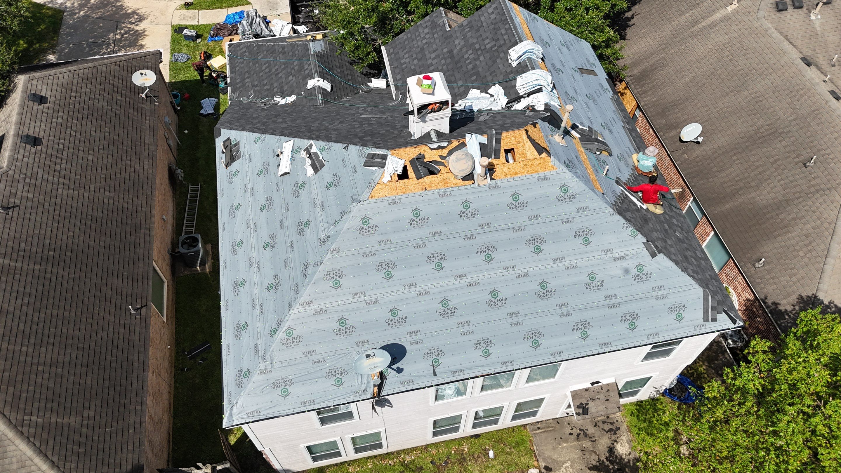 Residential Roofing Installation using IKO Dynasty by Core Four Roofing