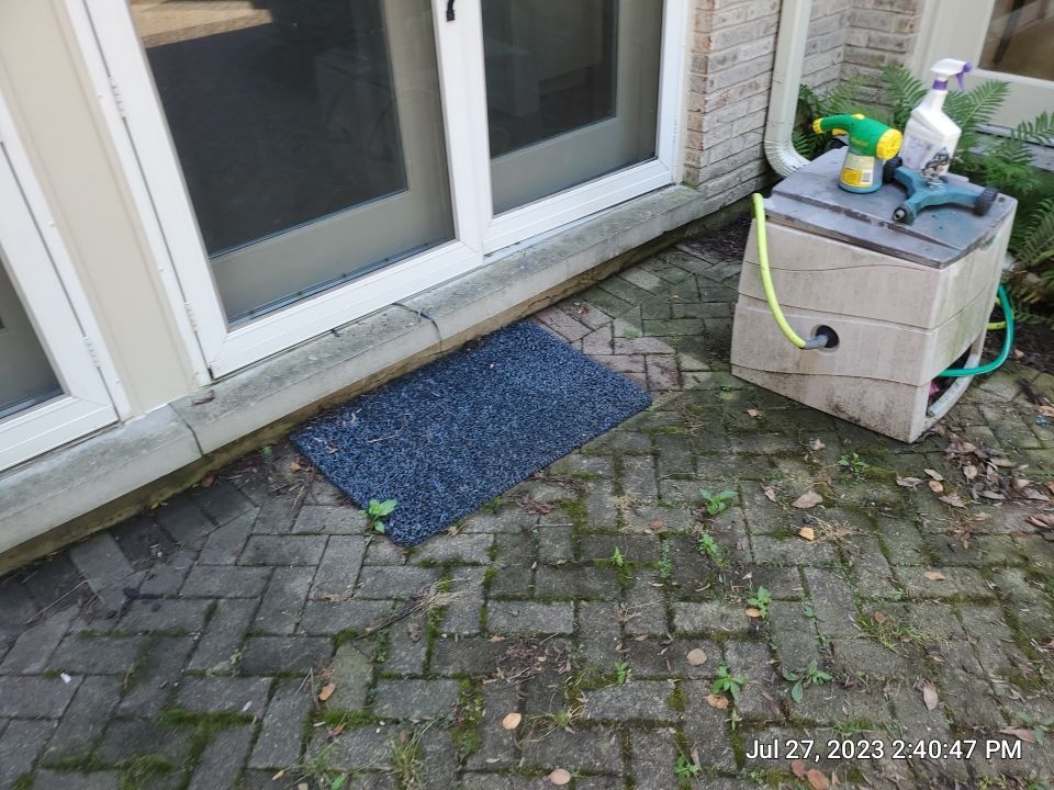 Brick paver clean, sand and seal.  using Polysweep polymeric sand by Northern Power Washing LLC.
