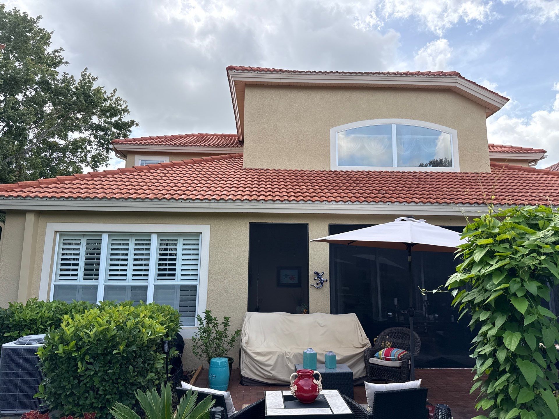Soft Wash Tile Roof Cleaning in Sonoma Community, Sarasota, FL by Sunshine AquaWash