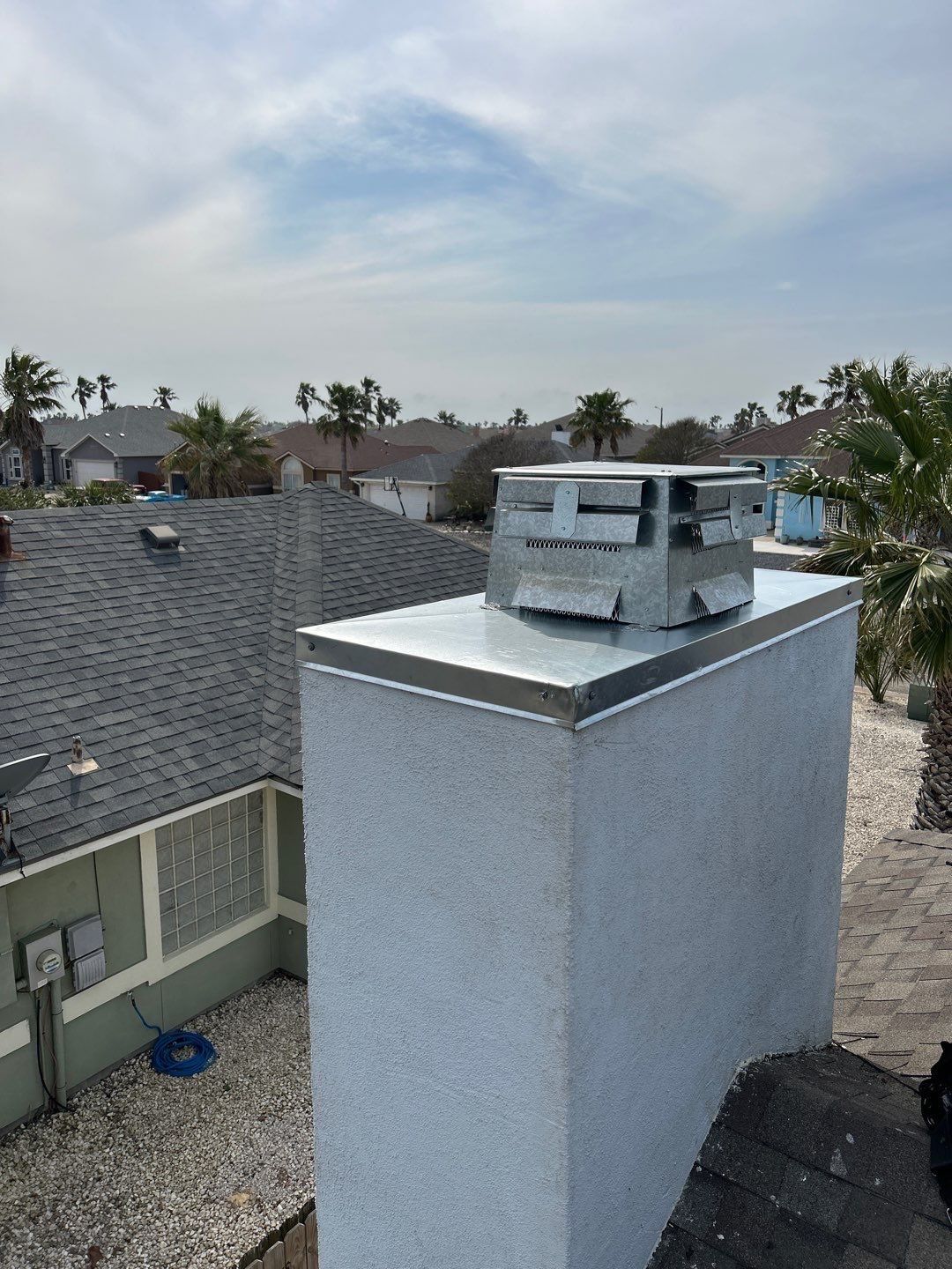 Chimney Cap & Chase Replacement using Galvanized Chimney Cap & Chase by Lighthouse Roofing
