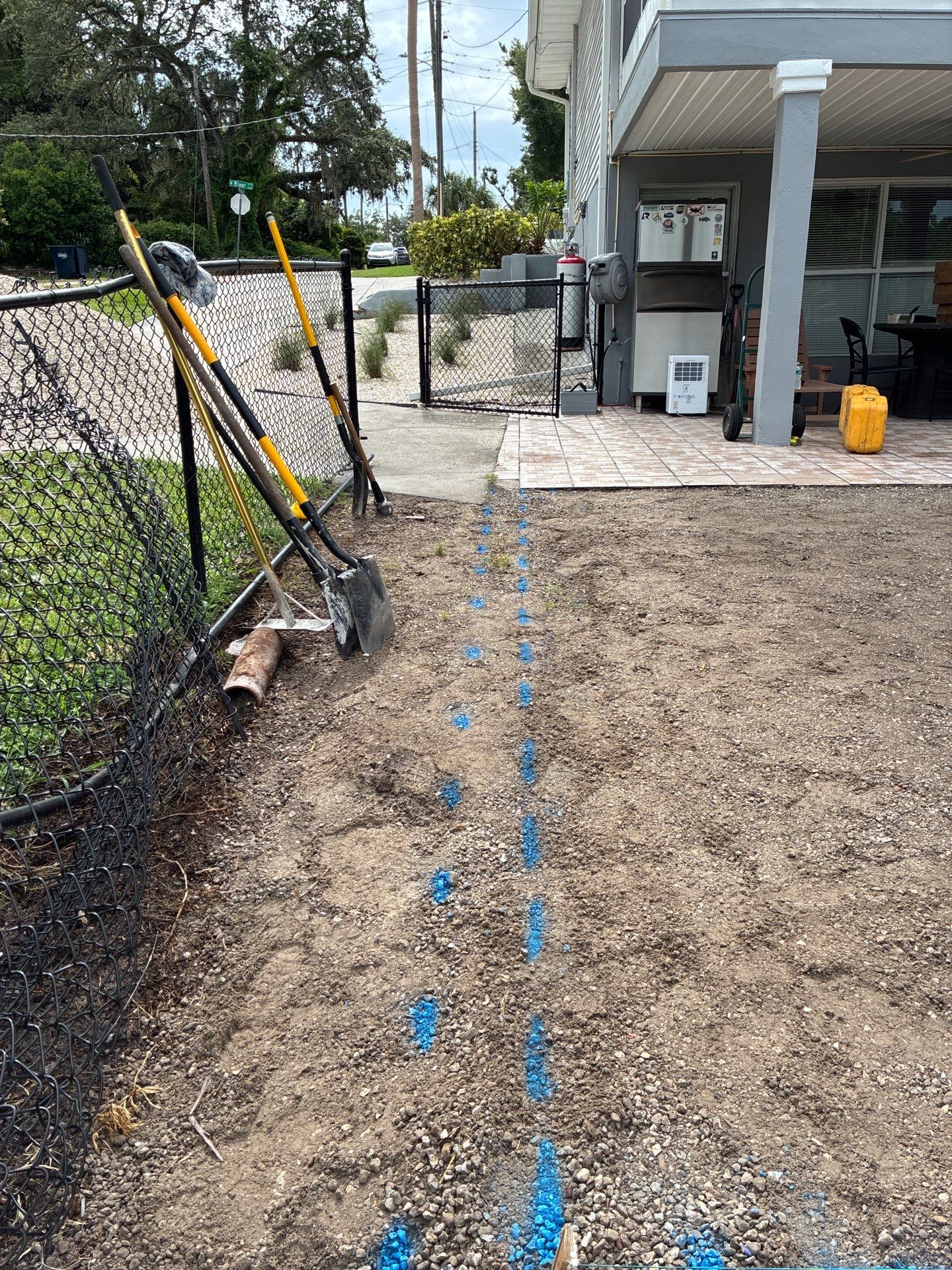 Grading back yard oasis by Level One Grading