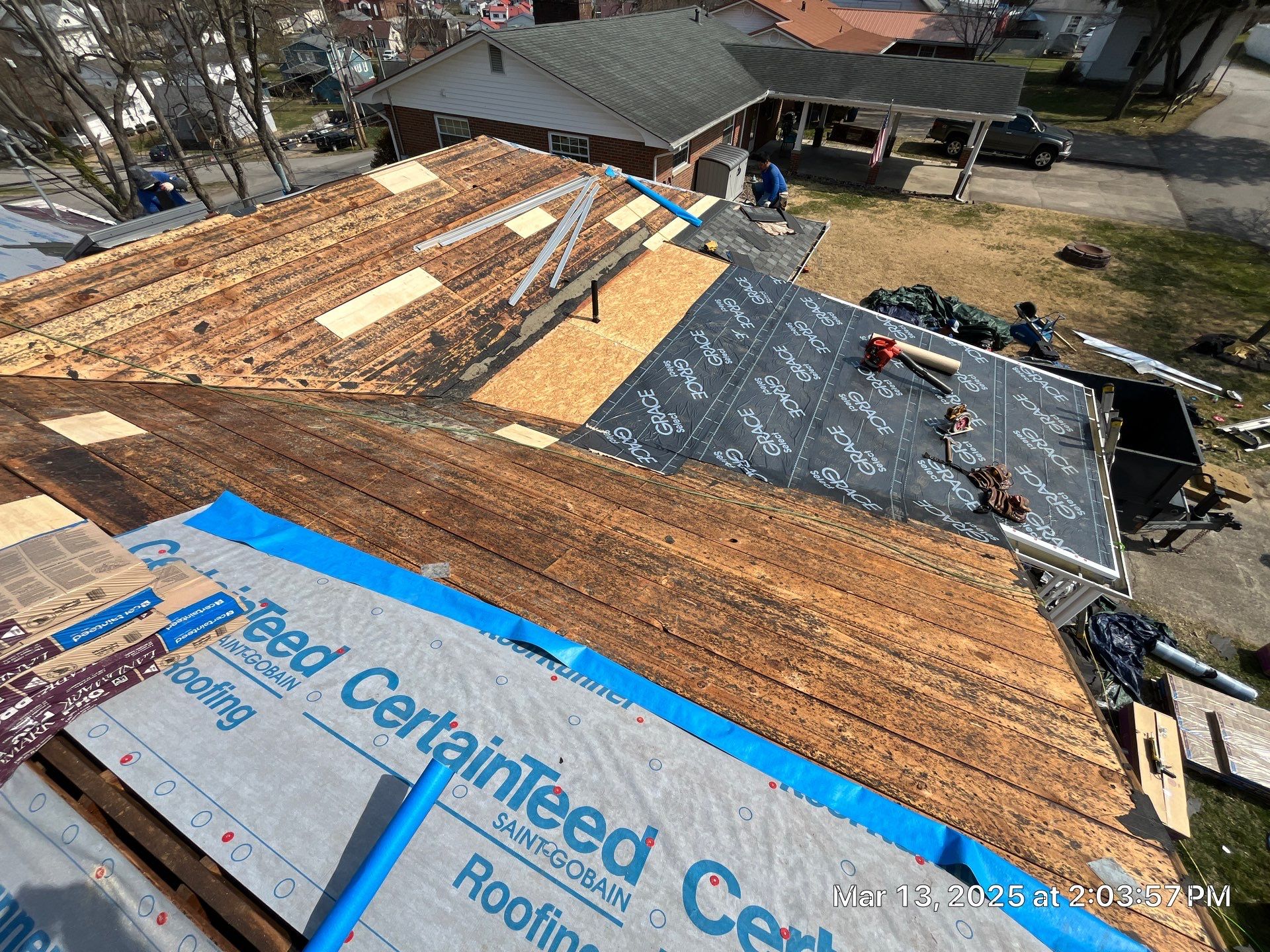 Residential Roofing Installation using Certainteed Landmark Pro Shingles by Fahey Roofing + Contracting