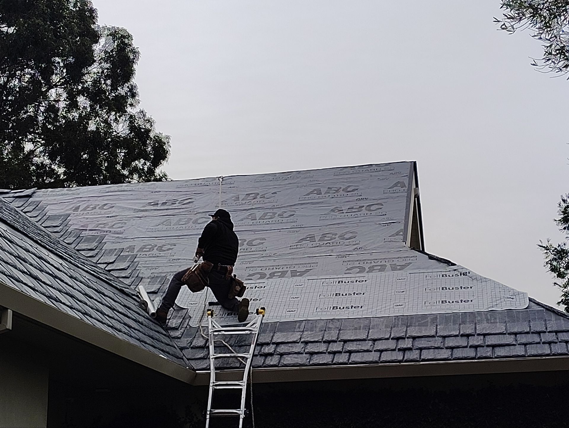 Residential Roofing Installation using Slate by Acker Roofing