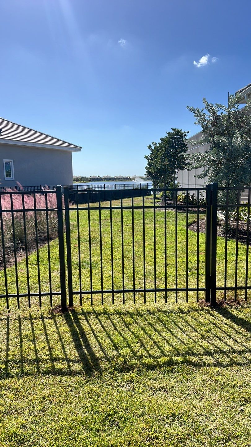 Aluminum Fence Installation using Black 3 Rail Aluminum Fence by Asap fence and gates, LLC