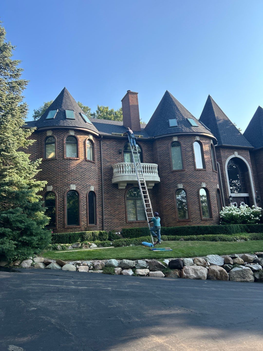 Roof Replacement using CertainTeed Landmark Moire Black by 180 Contractors