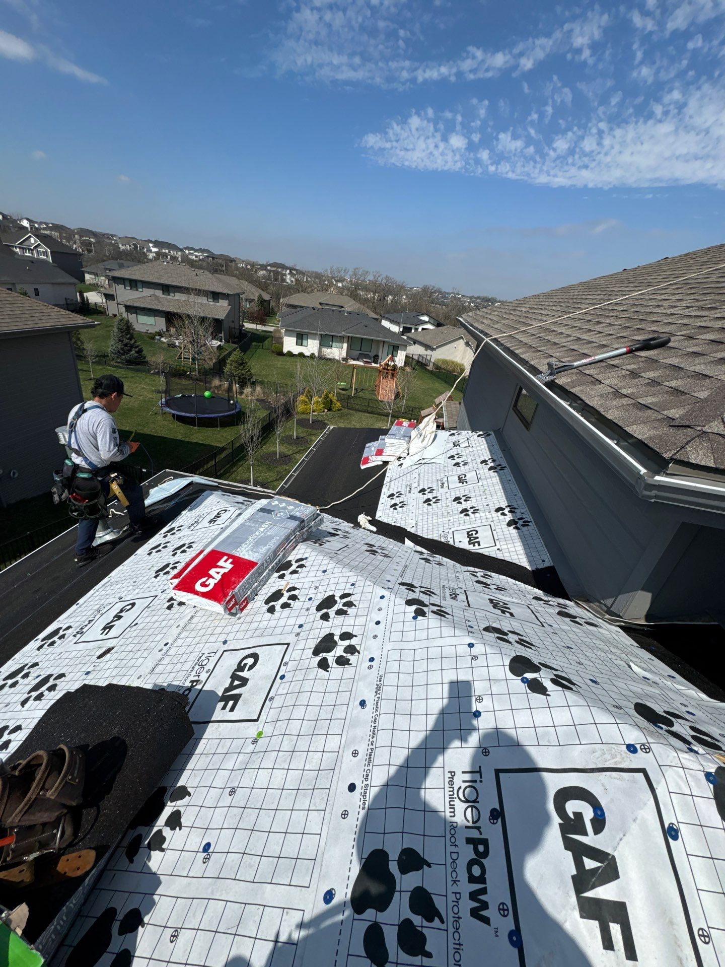 Residential Roof Restoration and Interior Ceiling Leak Repair in Omaha by Crows Roofing LLC