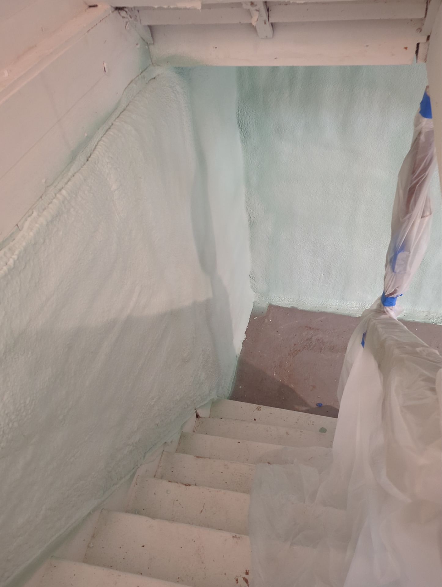 Basement Exterior Walls using Closed Cell Spray Foam by NYS Foam & Energy