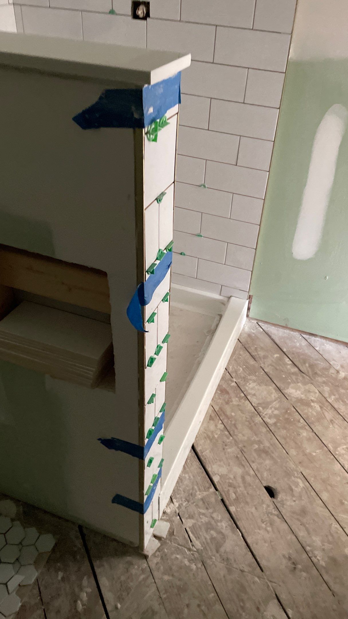 Remodeled Home with new tile floors, Showers and Refinished Oak Floors with stain and Waterbased Finish by Footprints Floors of Coastal Carolina