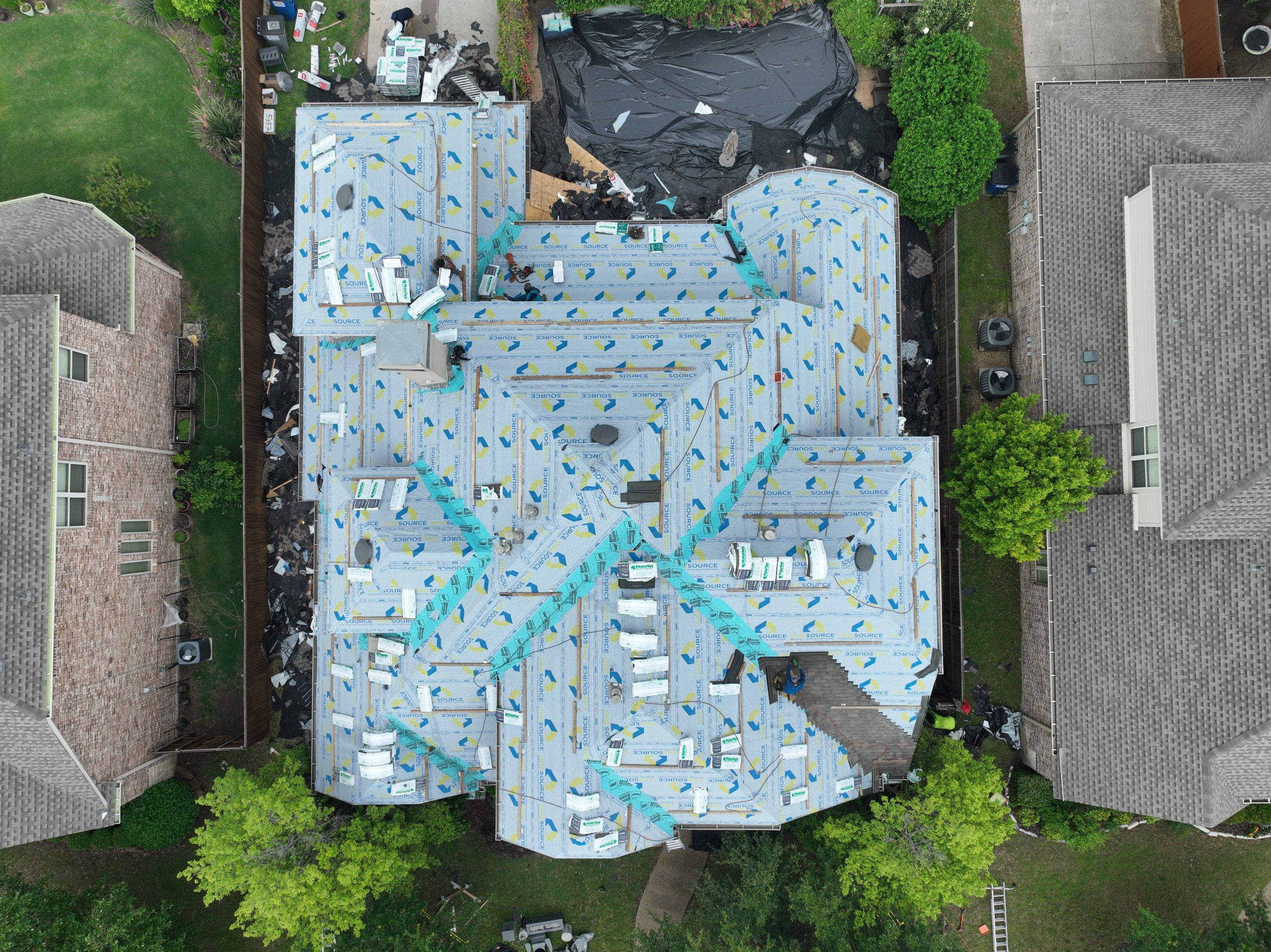 Residential Roofing Installation using Malarkey Highlander Weathered Wood Plus by OneSource Roofing and Restoration