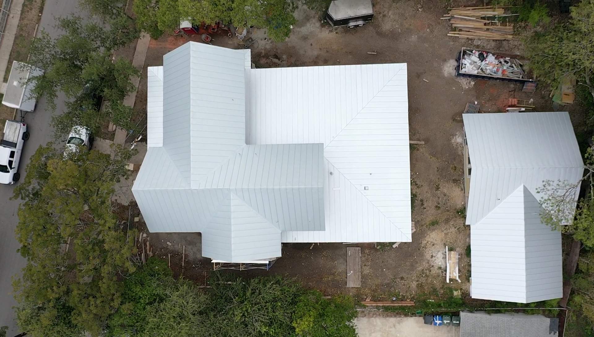 Residential Metal Roof Installation using McElroy Metal by Premier Roofing and Contracting