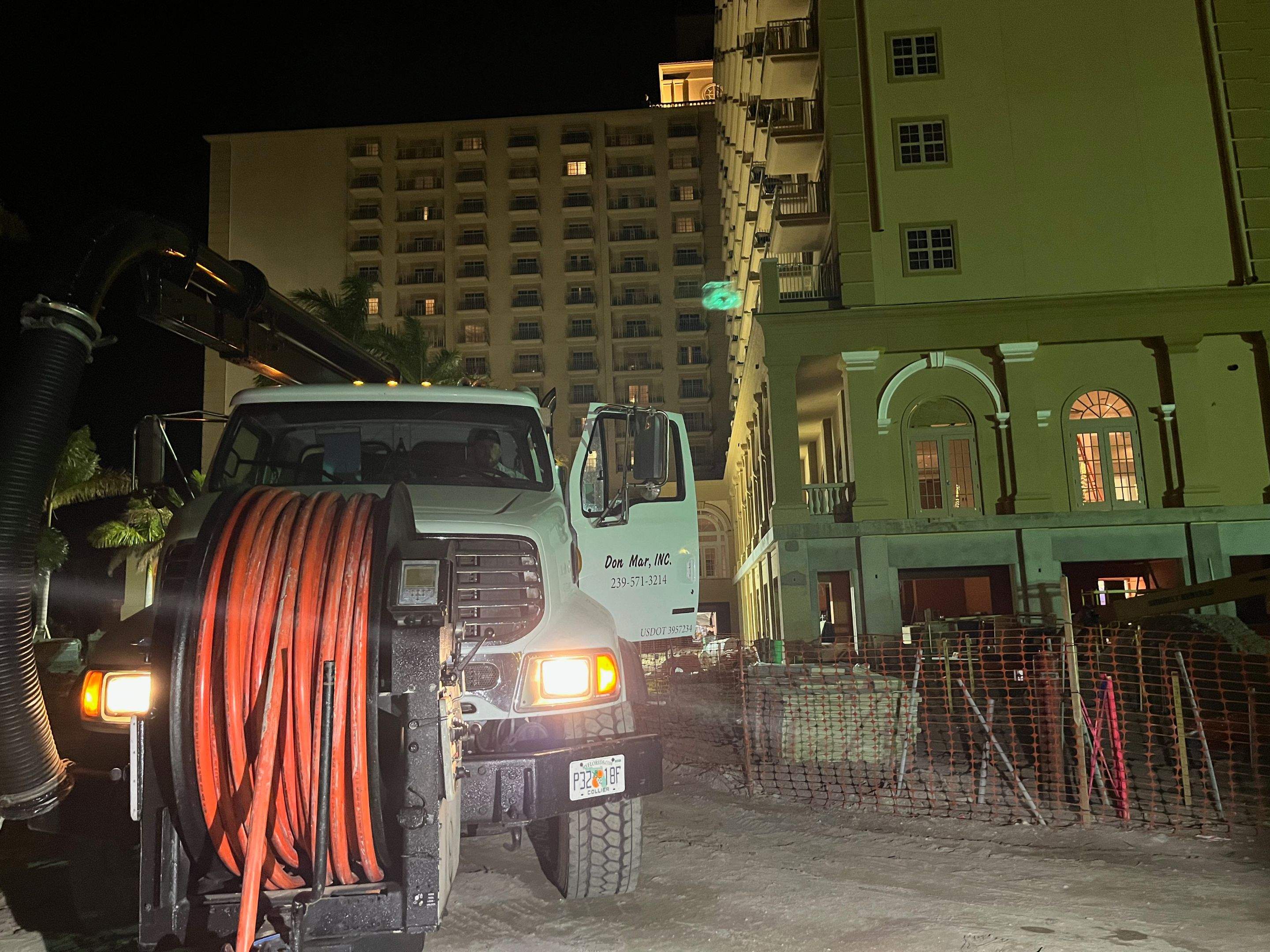 Ritz-Carlton S. Pool Deck & S. Service Rd Drain Cleaning by APS Power & Water