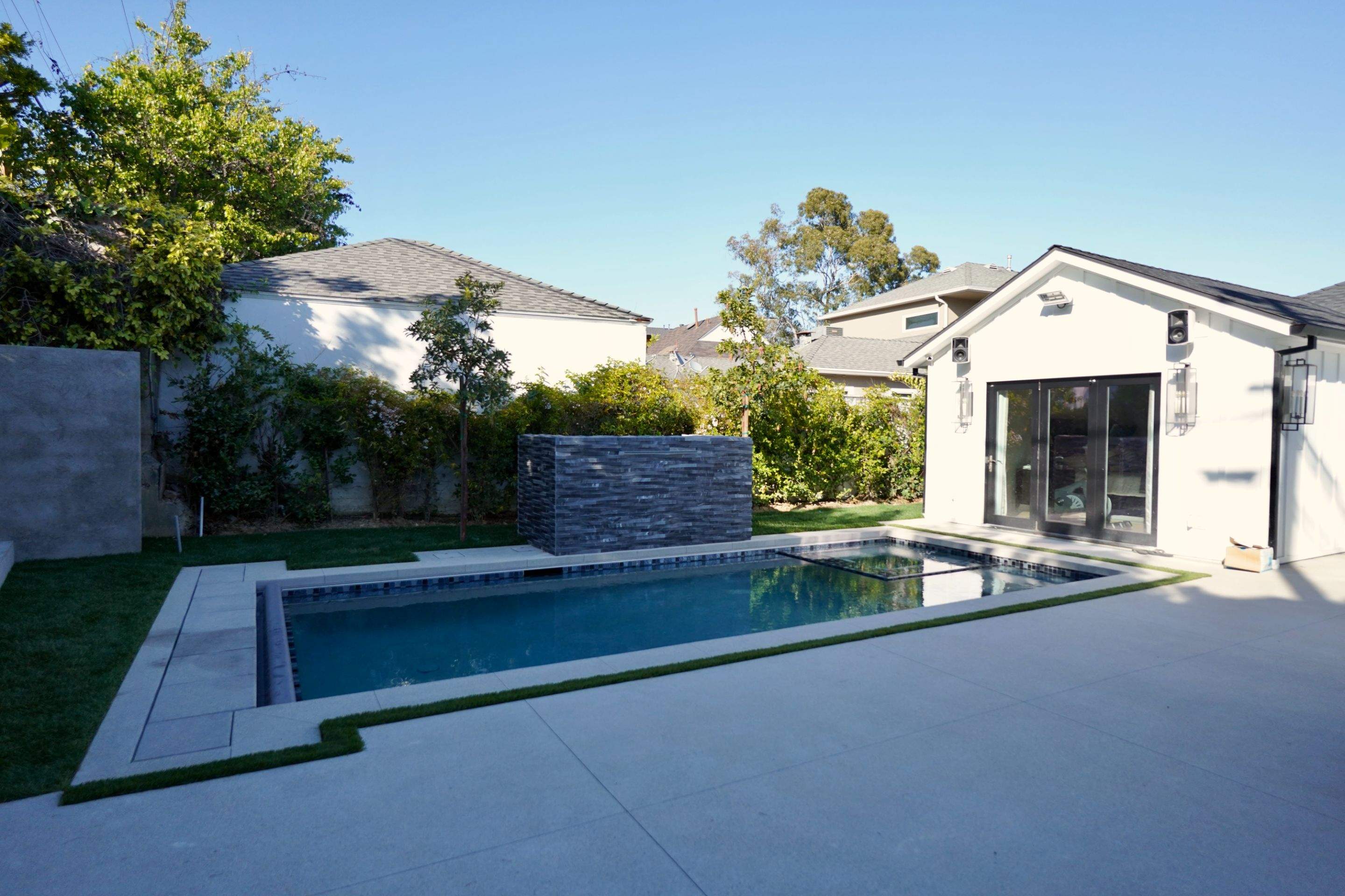 Pool & Spa With Raised Wall & Automatic Cover by Lax Home Inc 