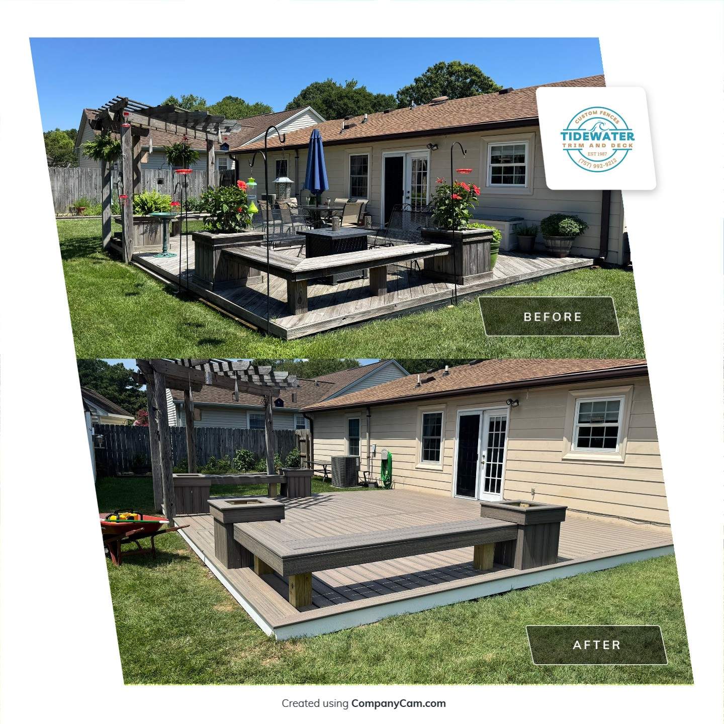 Composite Decks That Outshine Wood. by Tidewater Fence