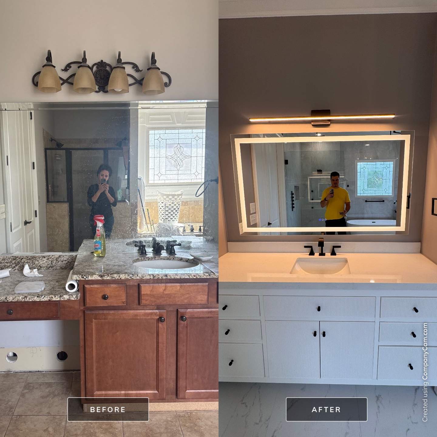 Master bathroom renovation by Prudencio