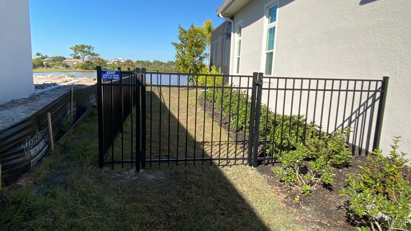 Bradenton, FL  4ft. Tall 3-Rail Black Aluminum Fence by Asap fence and gates, LLC
