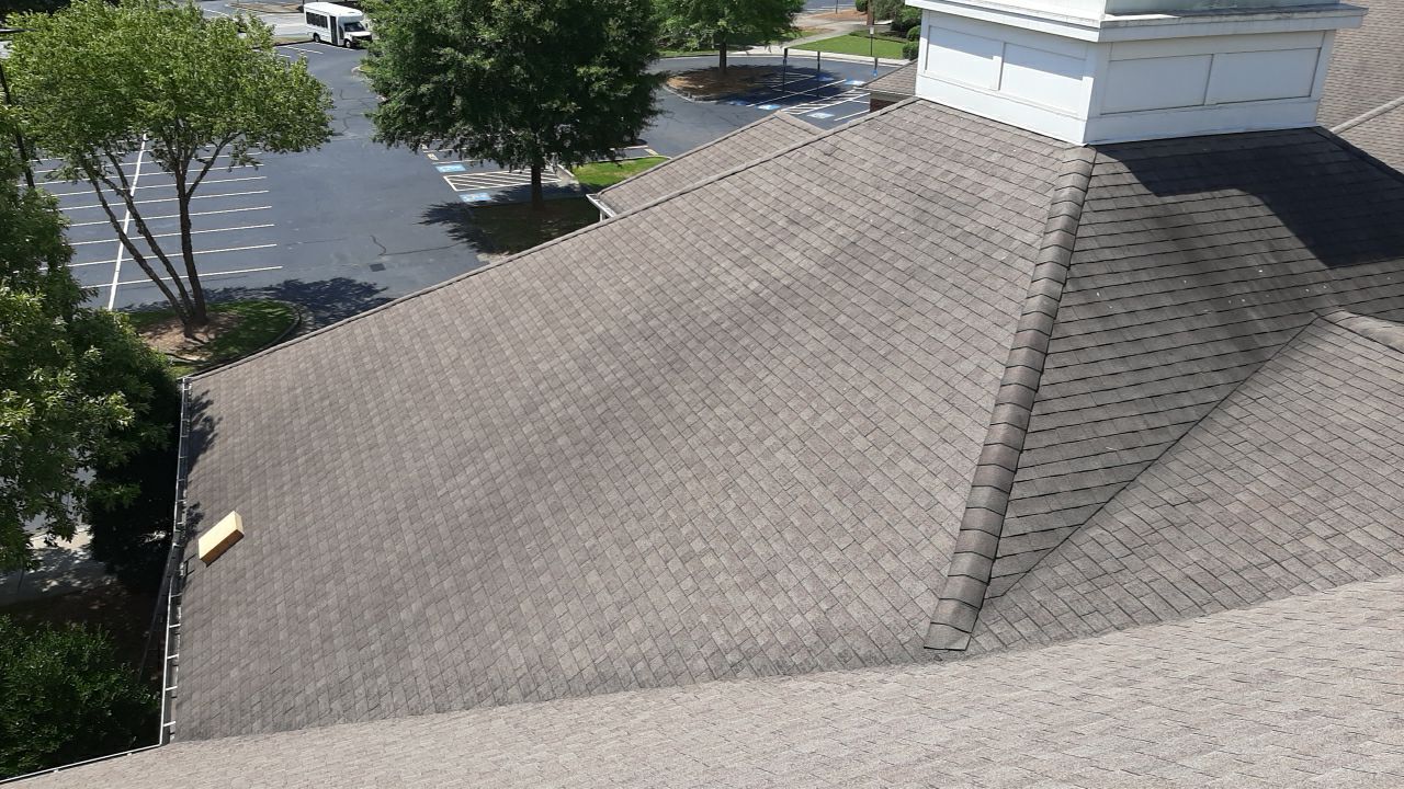 Baptist Church in Peachtree Corners Shingle Roof Replacement and Coating by Georgia Roof Advisors