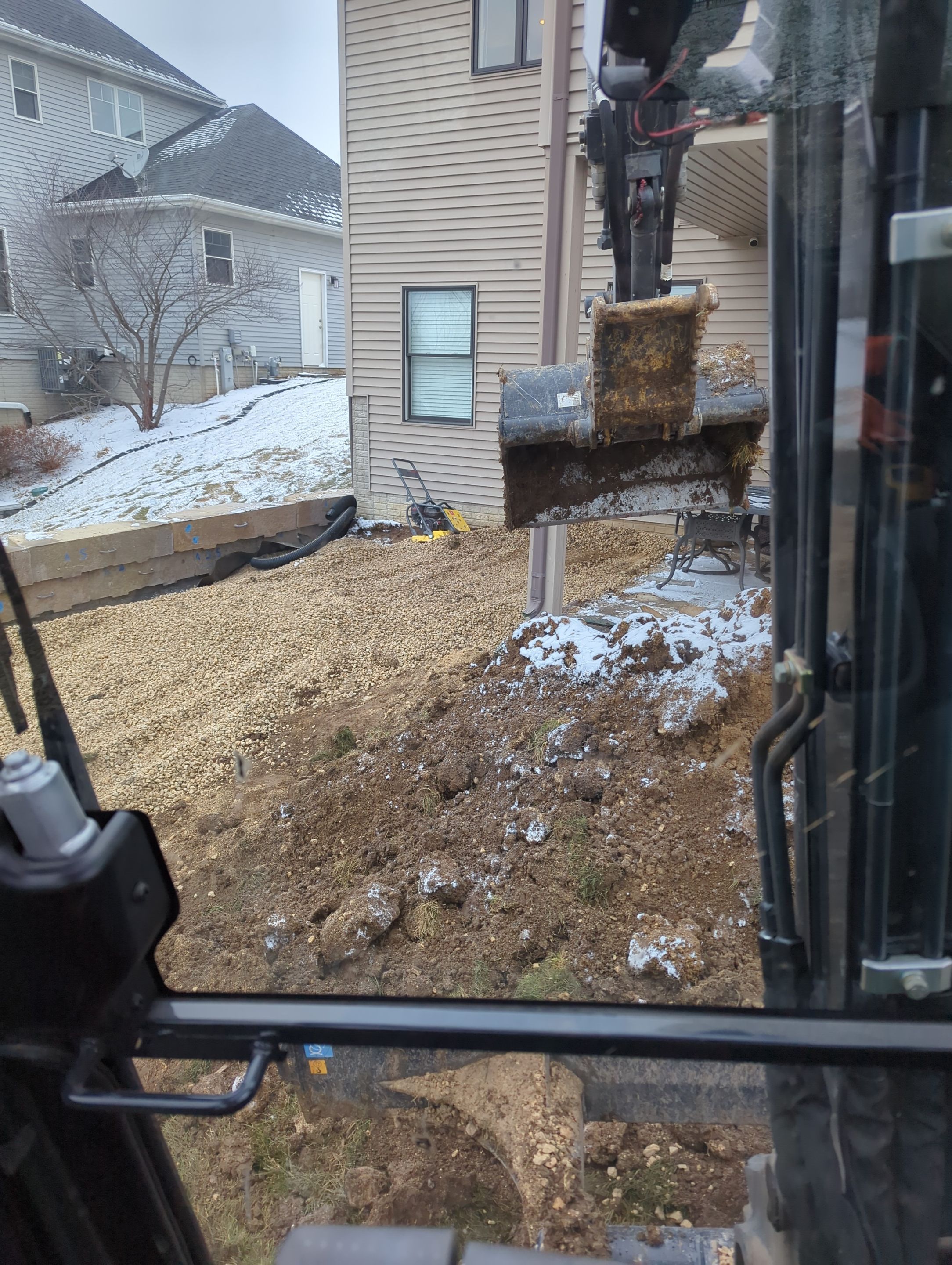 Retaining wall using Rosetta stone by ACE Waterproofing & Basement Solutions