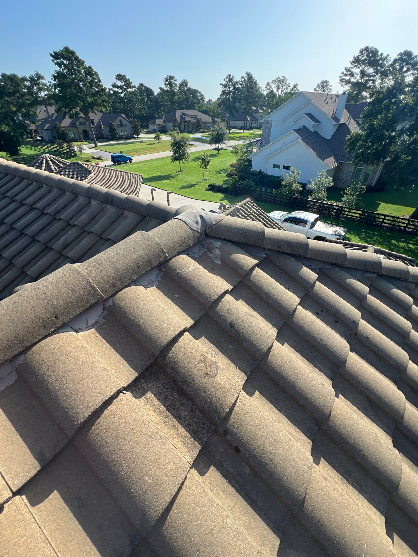 Residential Roofing Repair using tile by Roof Repair Company