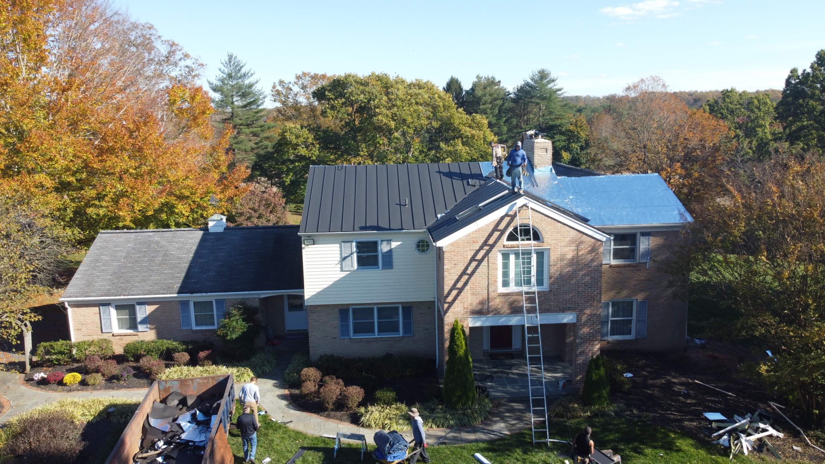 Residential Roofing Installation using Standing Seam Metal Roof | Mechanically Fastened | 24 Gauge by Matter Roofing & Construction