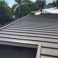 24ga 1.5" Mechanical Seam Buckskin  by Total Roofing System The Metal Roof Experts