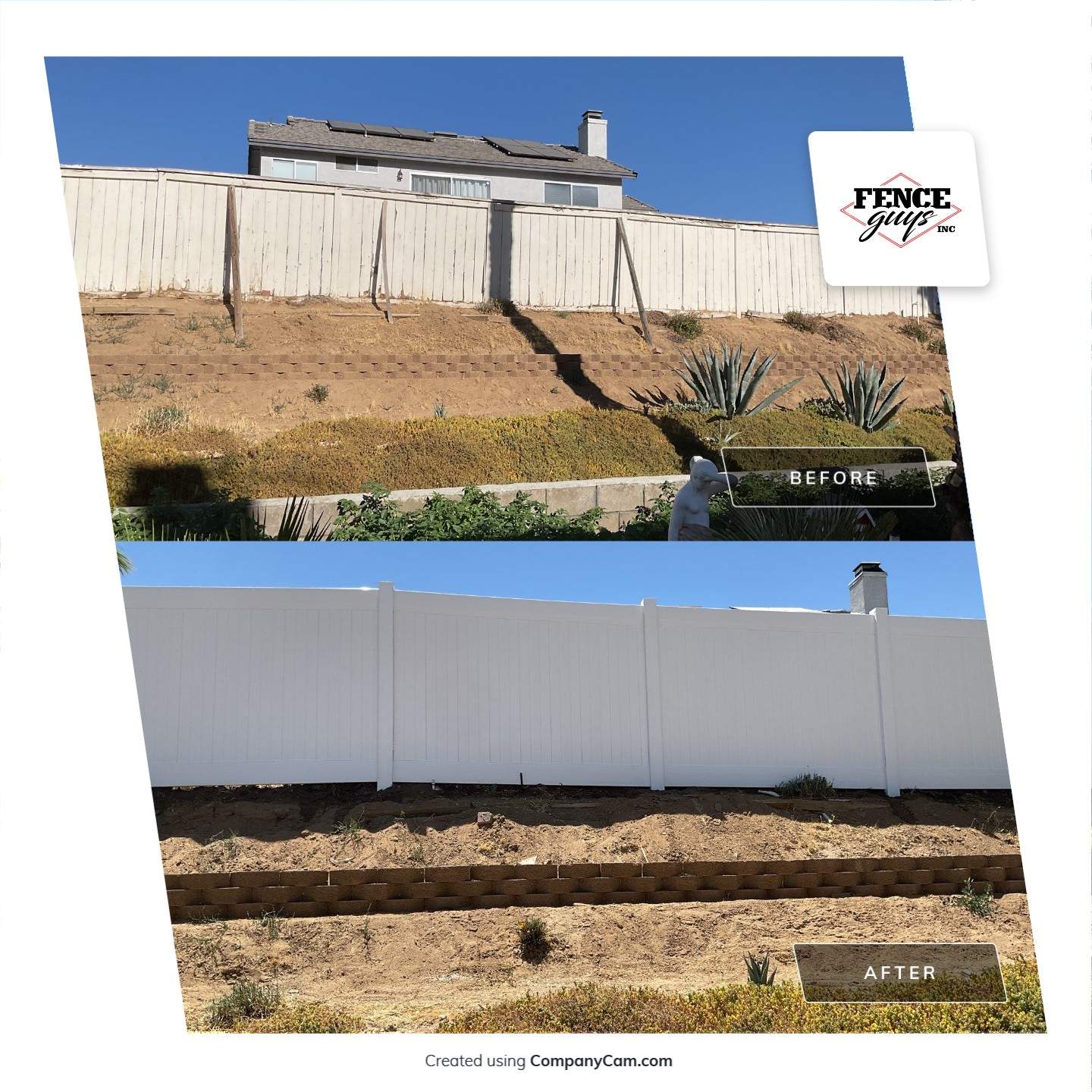 Fence Installation using Vinyl by Fence Guys Inc.