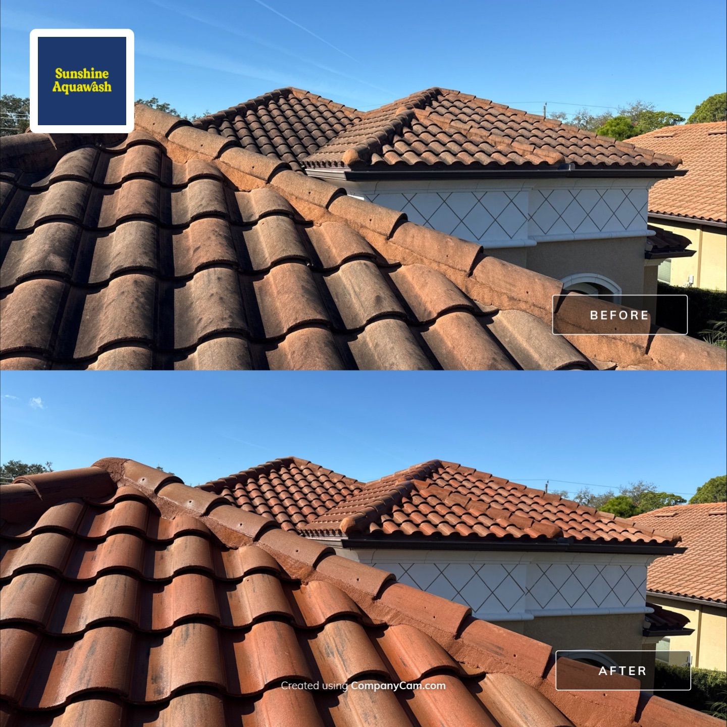 Barrel Tile Roof Cleaning – Artisan Lakes, Palmetto, FL by Sunshine AquaWash