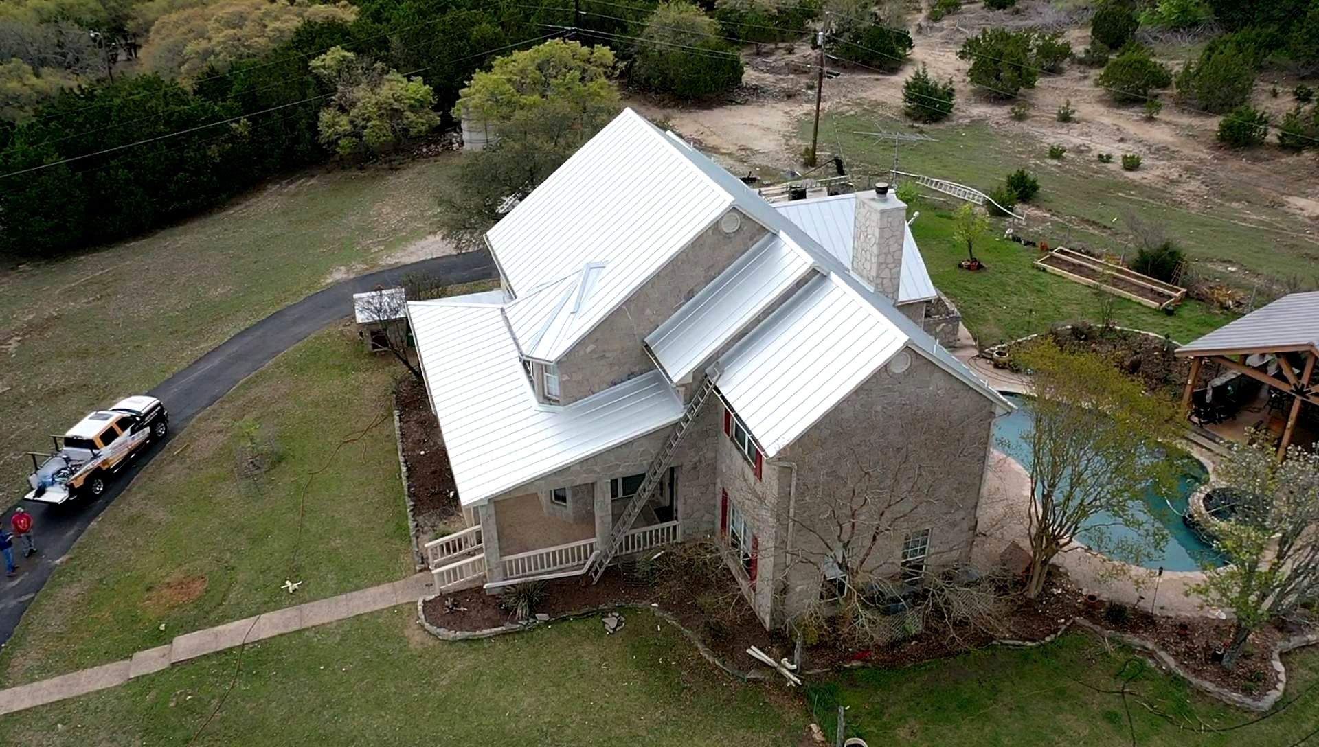 Residential Metal Roof Installation using McElroy Metal by Premier Roofing and Contracting