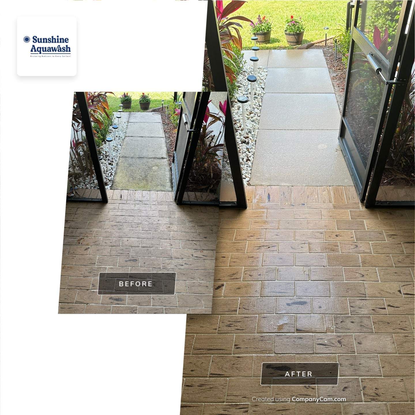 Driveway Cleaning in River Plantation Community, Parrish, FL by Sunshine AquaWash