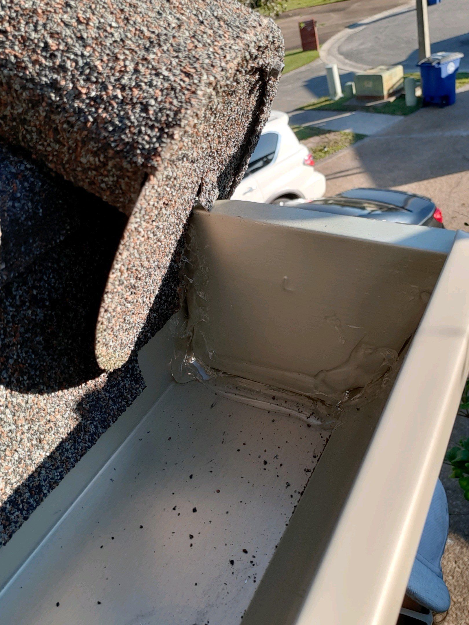 Seamless Gutter Installation with Wicker Color K-Style Gutters and LeafBlaster Pro Mesh Gutter Guards by Gutter Professors