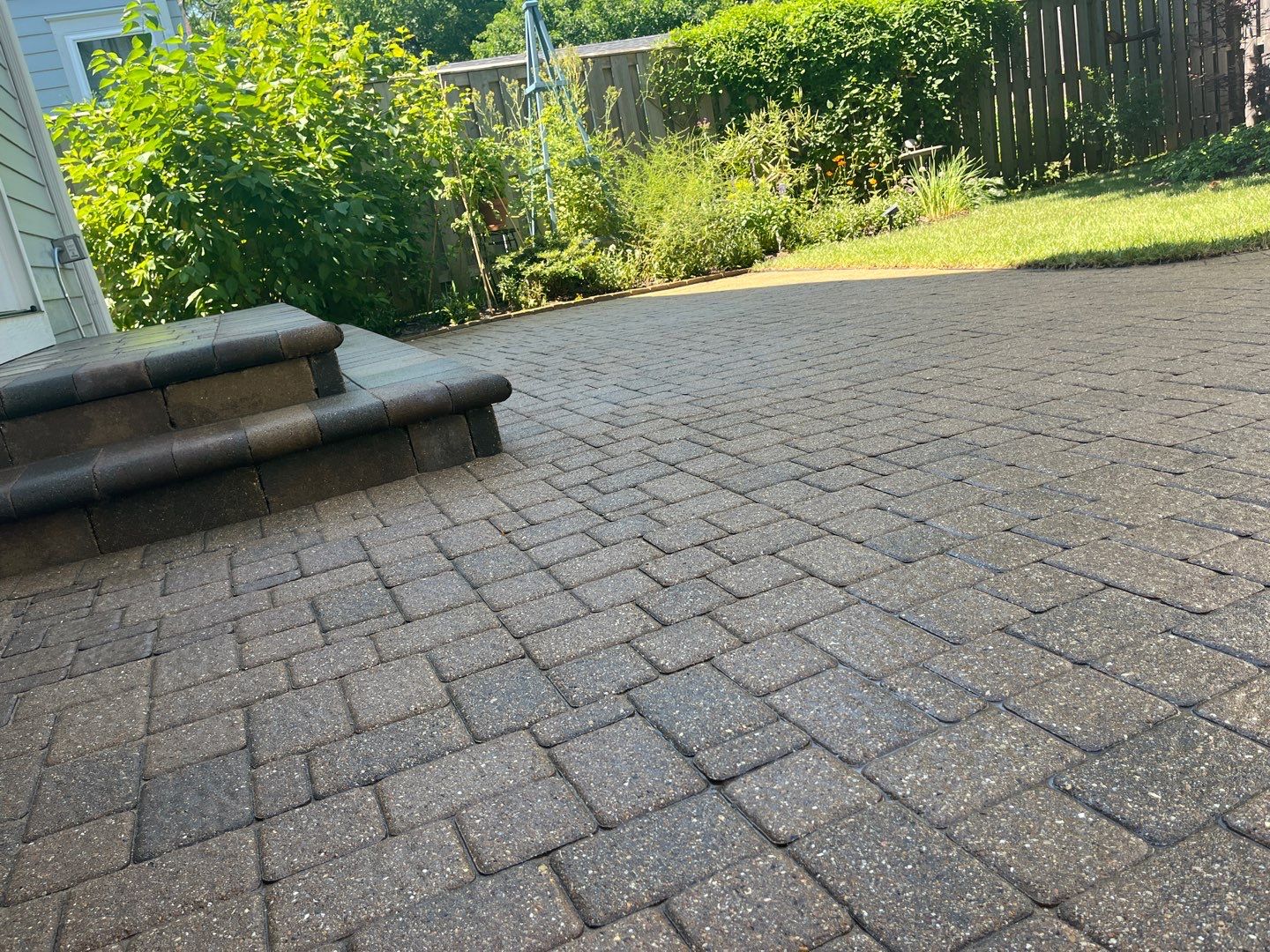 Highland Park, Brick paver cleaning sanding and sealing   by Northern Power Washing LLC.
