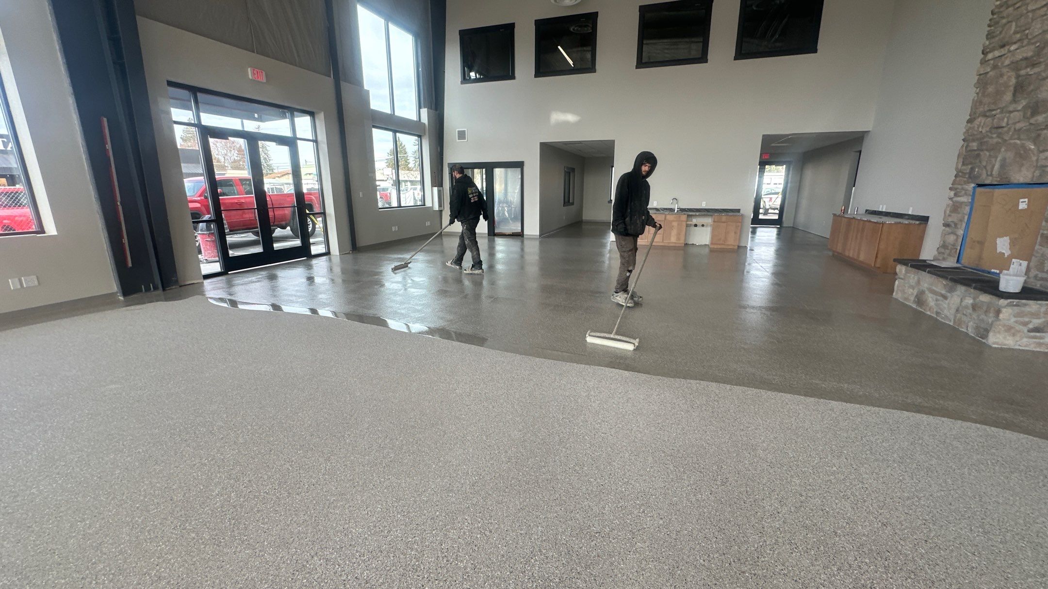 Claystone Hybrid Commercial Floor Coating for Cal Cars Showroom by Croc Coatings, LLC