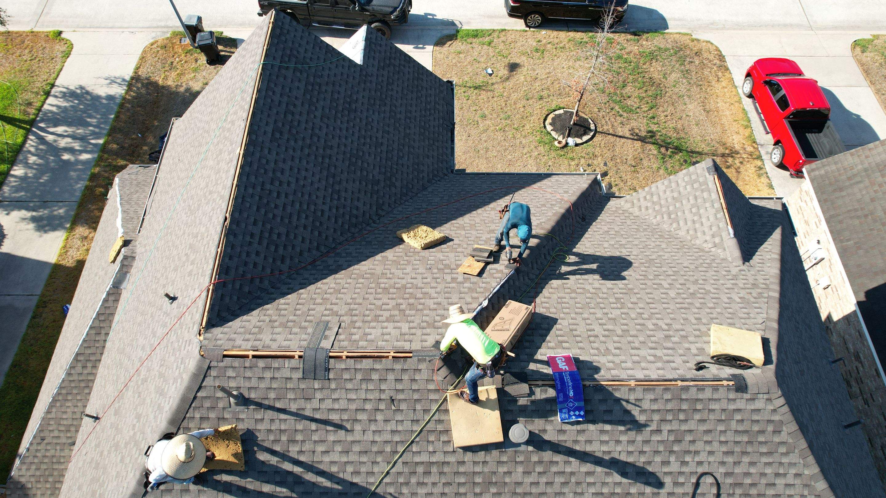 Brick Two-Story Roof Replacement, Tear-Off to Finish — Spring, TX by PL Roofing & SB Roofing, LLC.