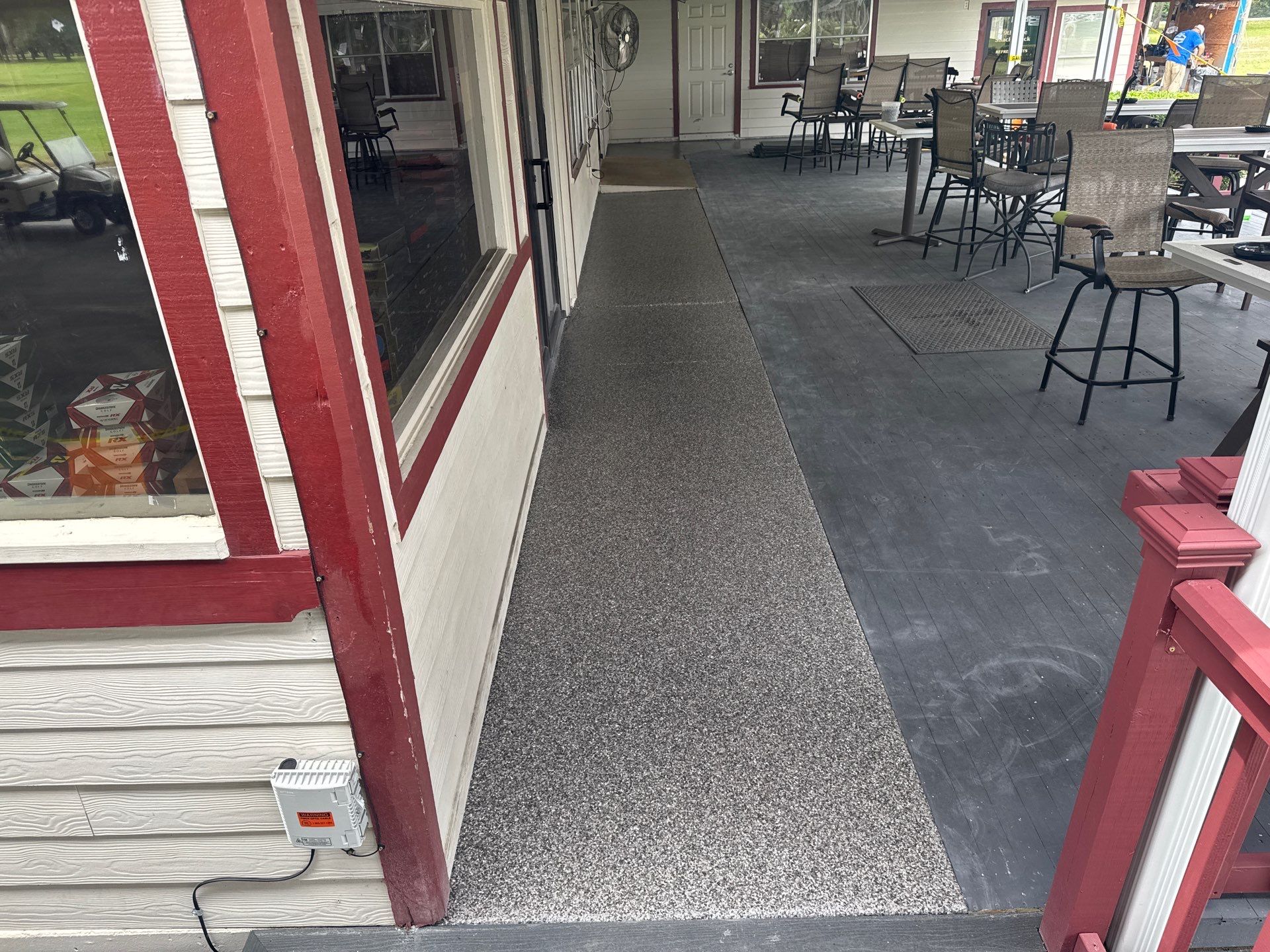 Chiefland Golf & Country Club Project in Chiefland, FL in Slate Stone by Cross Creek Concrete Coatings