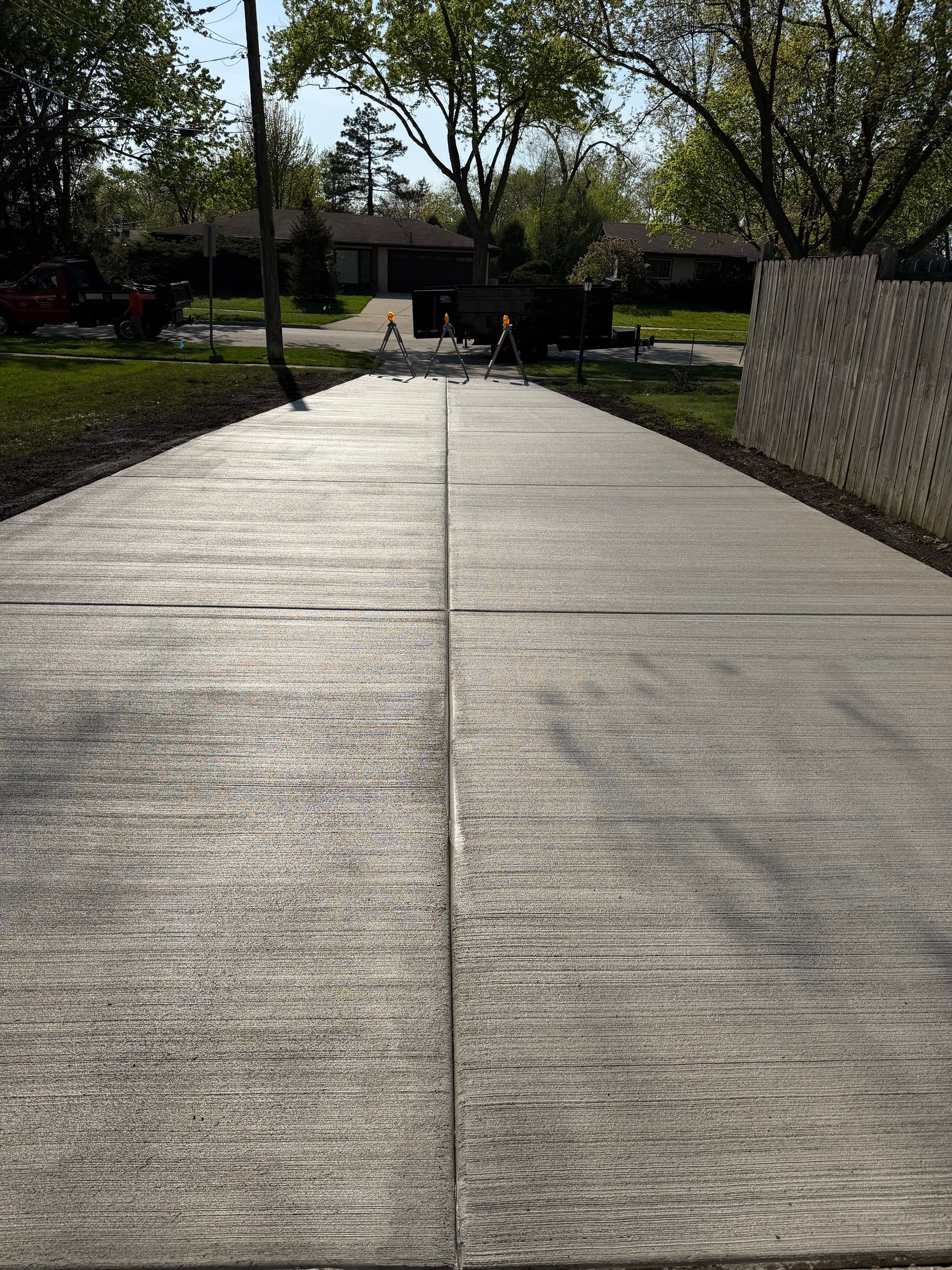 Full depth concrete driveway replacement by PaveRight Concrete&Asphalt LLC