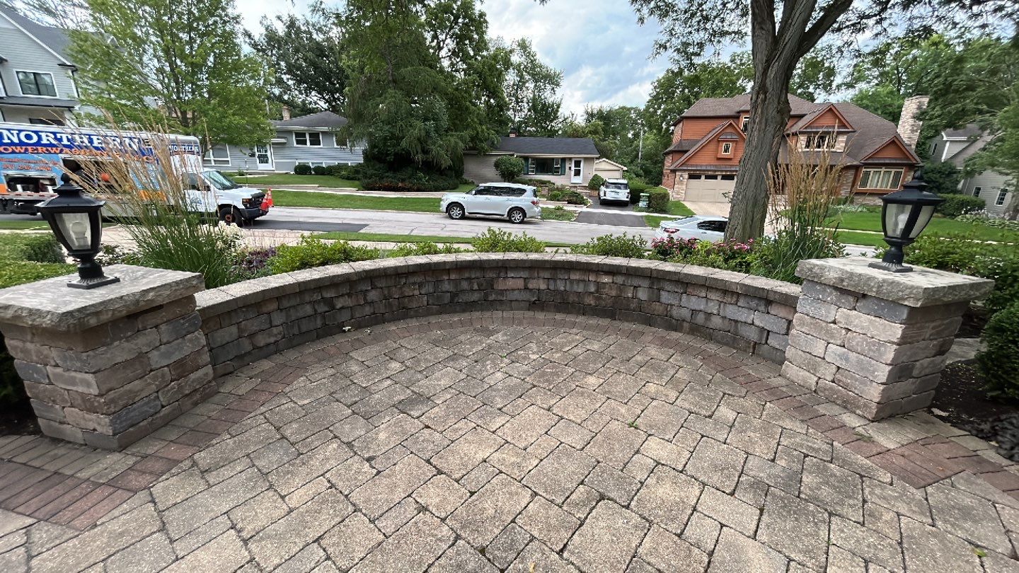 Brick paver clean, sand and seal.  using Surebond SB-1300 by Northern Power Washing LLC.