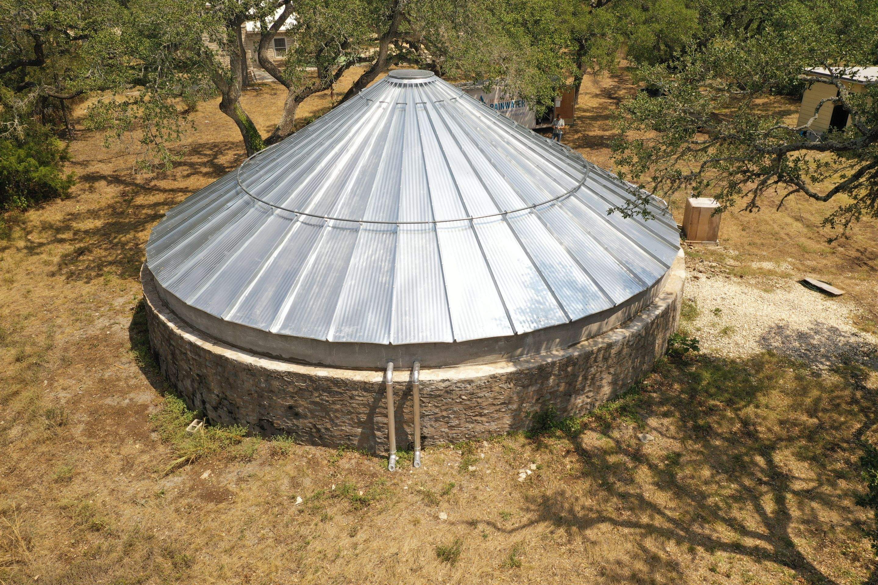 Restoration of 65k gallon Cattle Watering Tank by Hill Country Rain Water