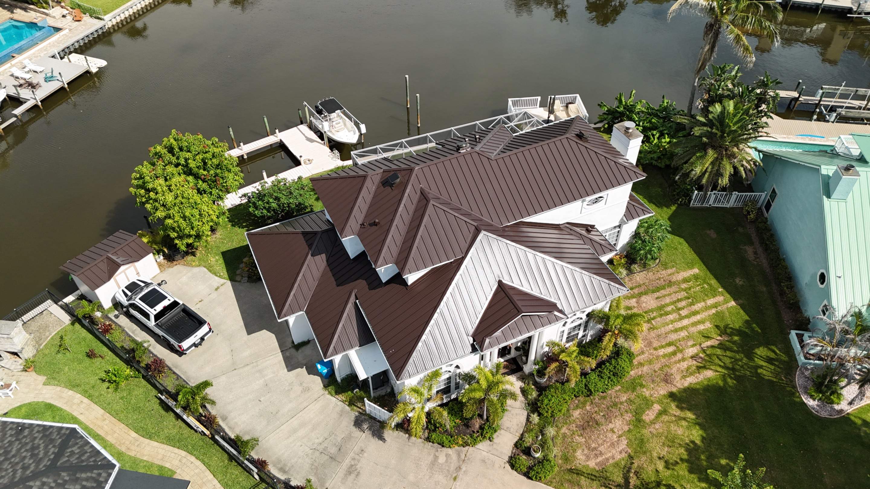 Aluminum Standing Seam Metal Roof Installation in Melbourne Beach by Wiedmann Construction & Roofing