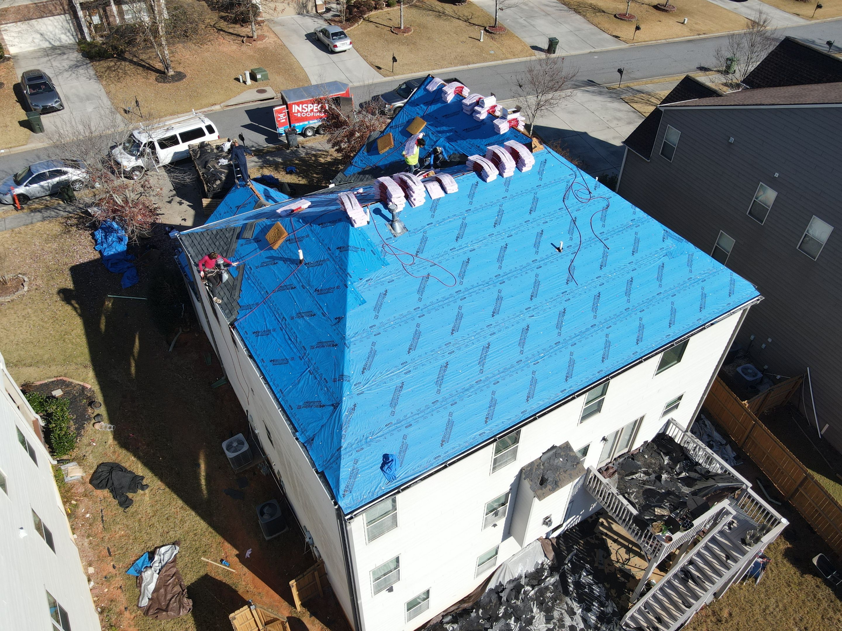 Residential Roofing Installation using Owens Corning by Inspector Roofing and Restoration