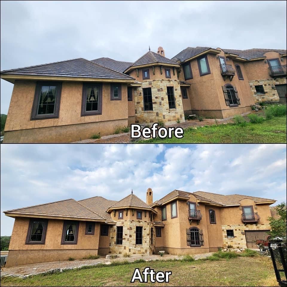 Slate Roof Wash Project in Boerne by Bright Choice