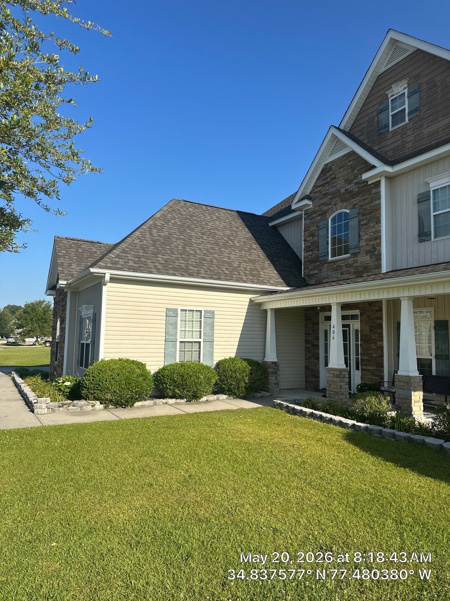 Roof Replacement in Jacksonville, NC using Landmark Weathered Wood by RGR Construction and Roofing, LLC