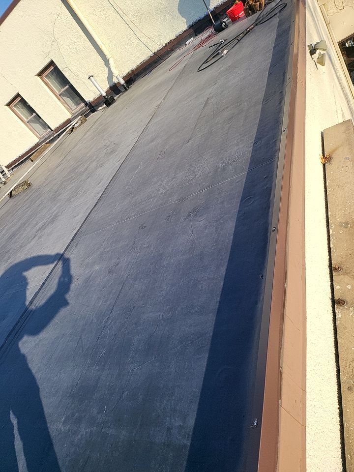 Commercial Roofing Installation using EPDM  by A Plus Exterior