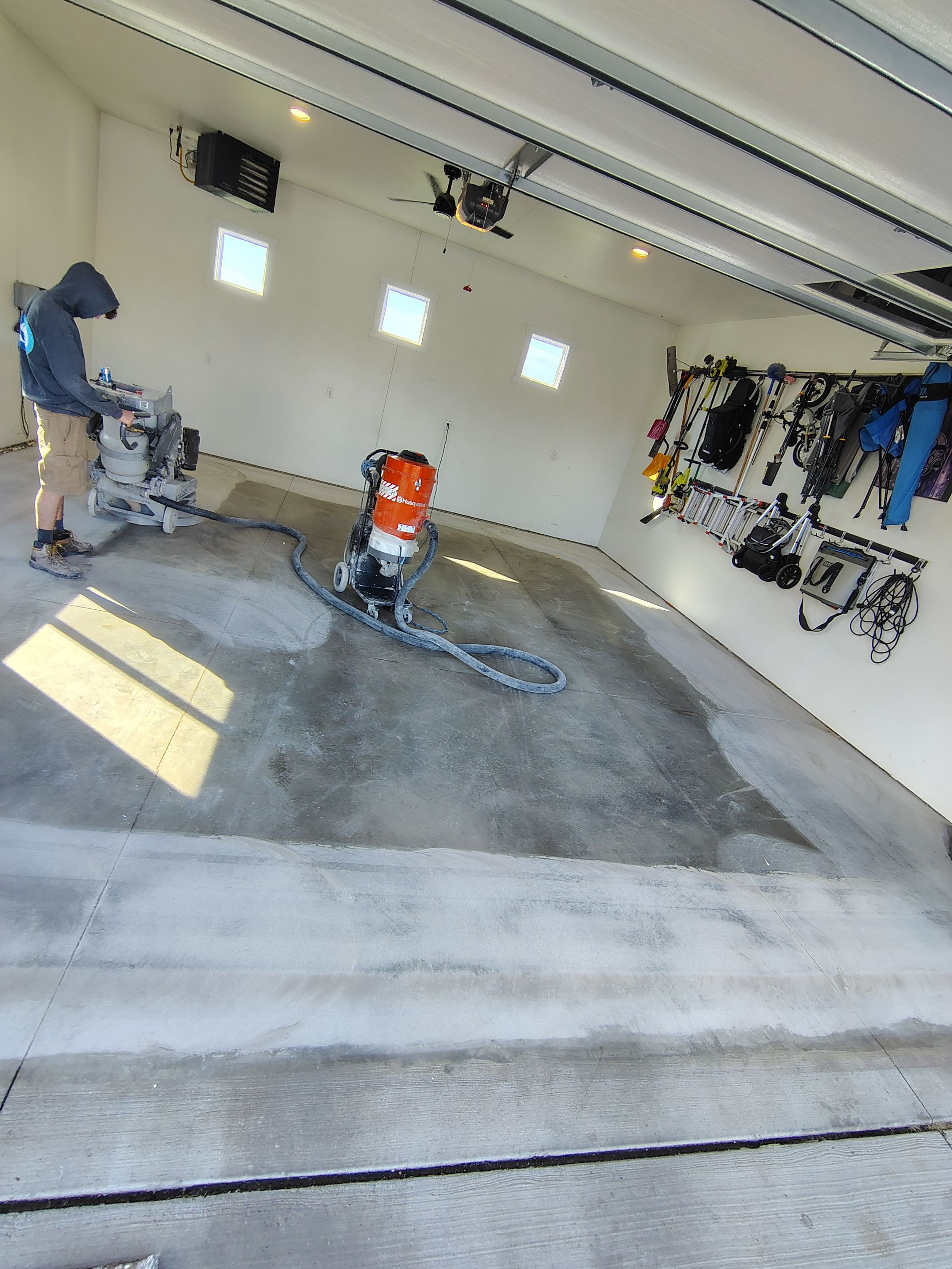 Dell Rapids Multi-Car Garage Concrete Floor Coating and Repair by Select Painting, Coatings & Garage Cabinets