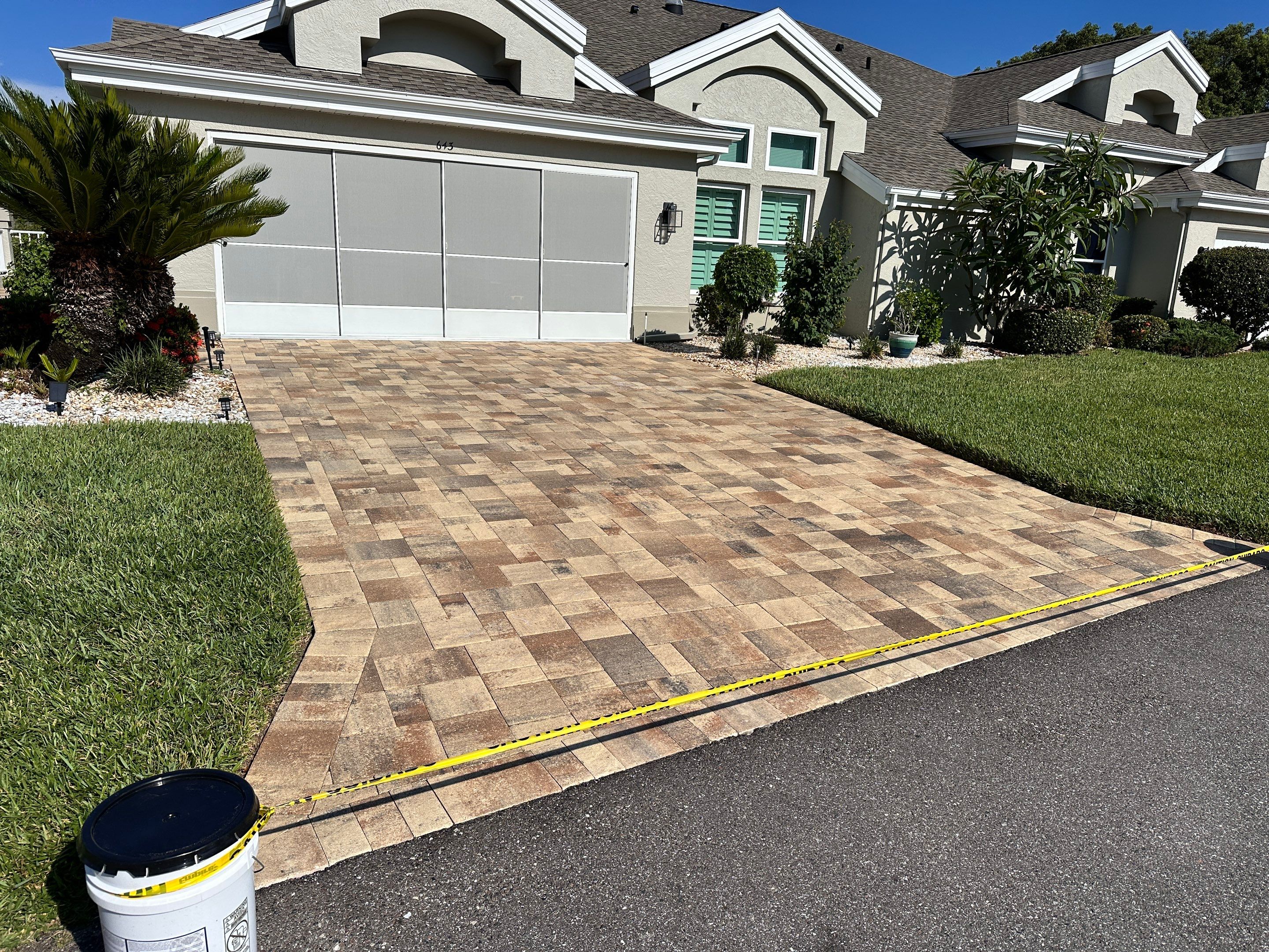 Multi-Toned Concrete Paver Sealing in Sun City Center FL by Supreme Paver Experts