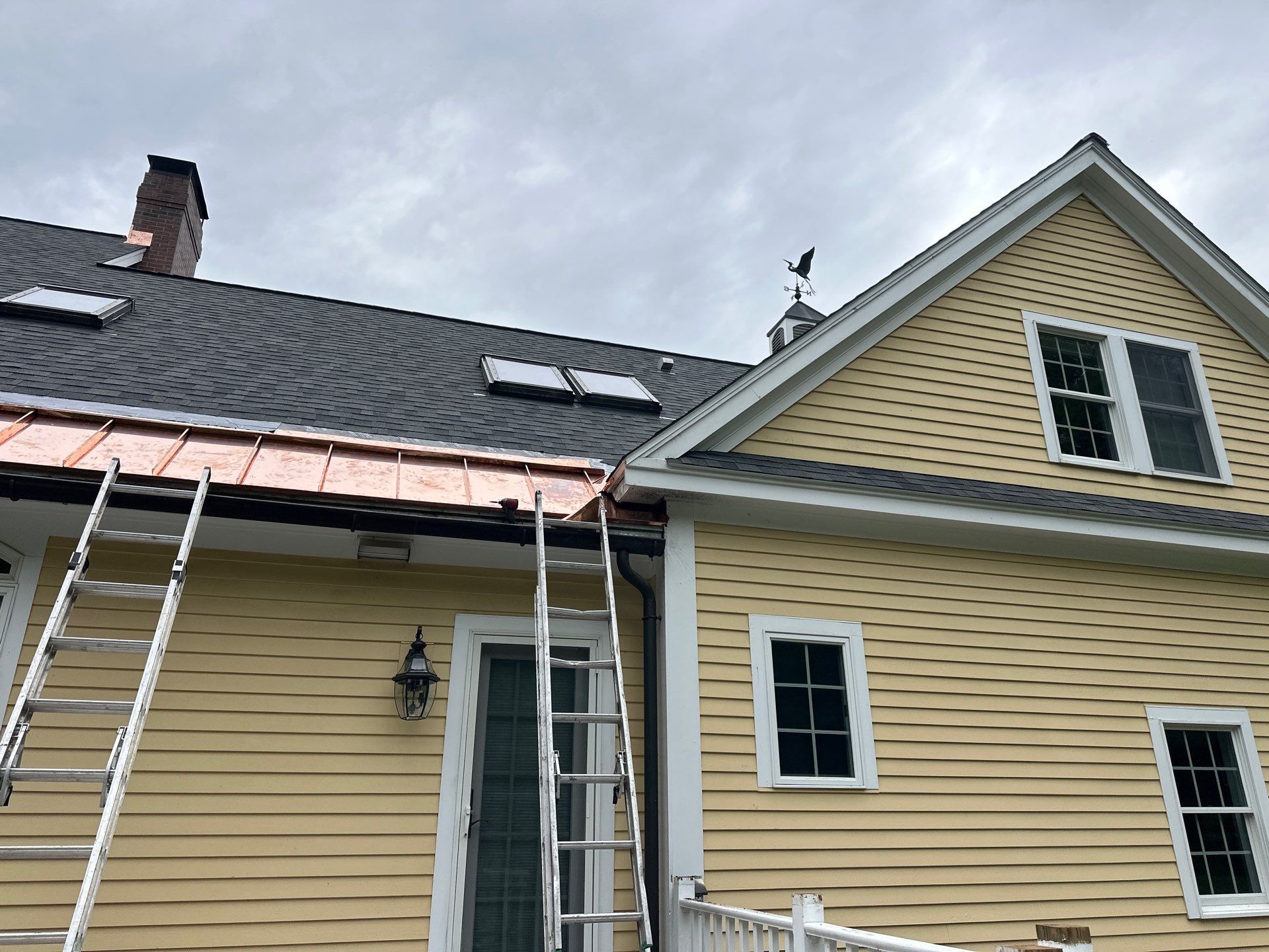 Roof Replacement with Owens Corning Shingles and Copper Flashing by Mighty Dog Roofing of Greater Middlesex County